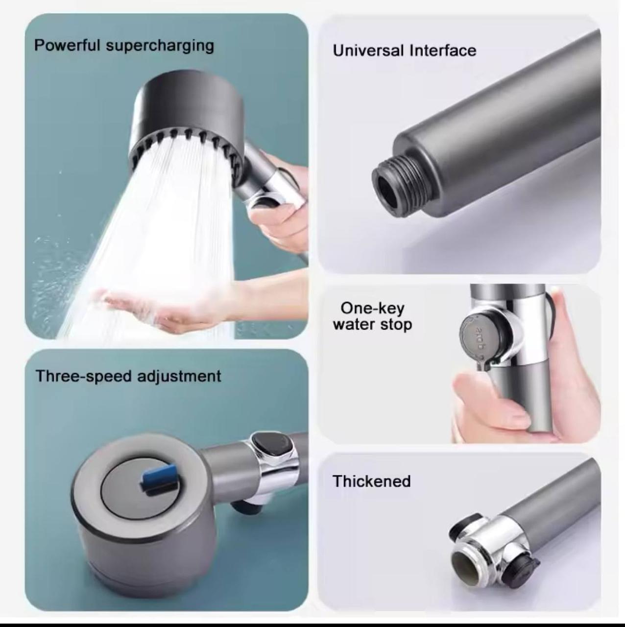 🚿 Luxury Filtered Shower Head | High Pressure, Water Saving, 4 Spray Modes